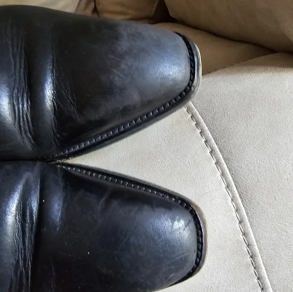 John Fluevog Johnathan Discontinued Black Leather Preppy Fun Shoes Sz 8