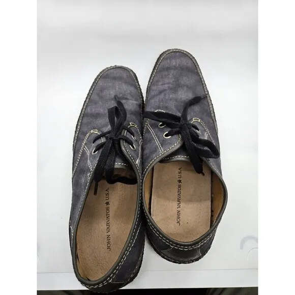 John Varvatos USA Hester Low Chukka Canvas Shoes Mens Size‎ 9 Gum Sole