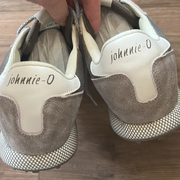 Johnnie-O Range Runner cement grey lace up Golf Shoes  Sz 9M NWOT