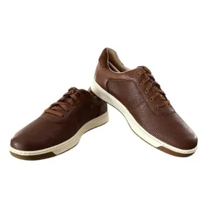 Johnston &amp; Murphy Daxton Brown Leather Sneakers U-Throat Sneaker Men’s Size 12