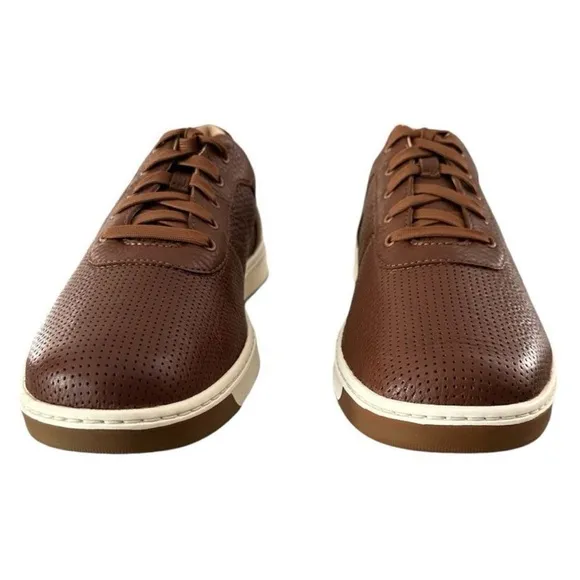 Johnston &amp; Murphy Daxton Brown Leather Sneakers U-Throat Sneaker Men’s Size 12
