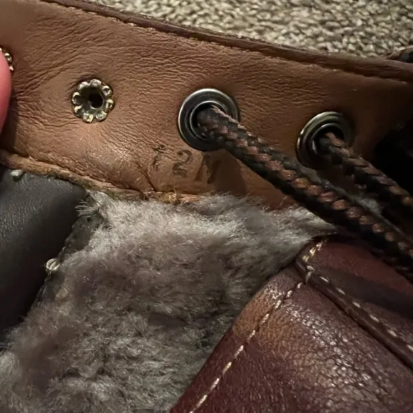 Johnston &amp; Murphy MCHUGH Shearling Duck Boot Brown 25-6540 Size 12