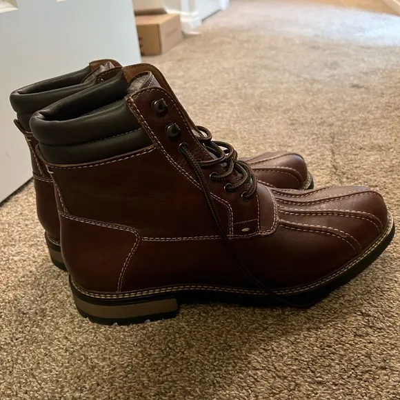 Johnston &amp; Murphy MCHUGH Shearling Duck Boot Brown 25-6540 Size 12
