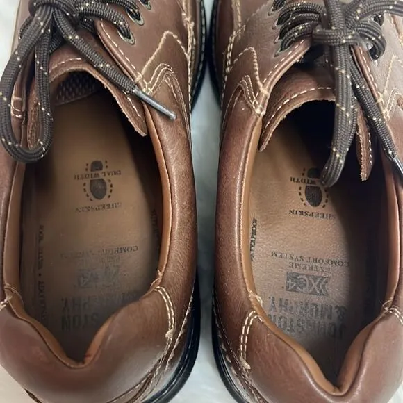 Johnston &amp; Murphy Colvard Moc Toe XC4 Mahogany Leather Loafer Size 9 B27