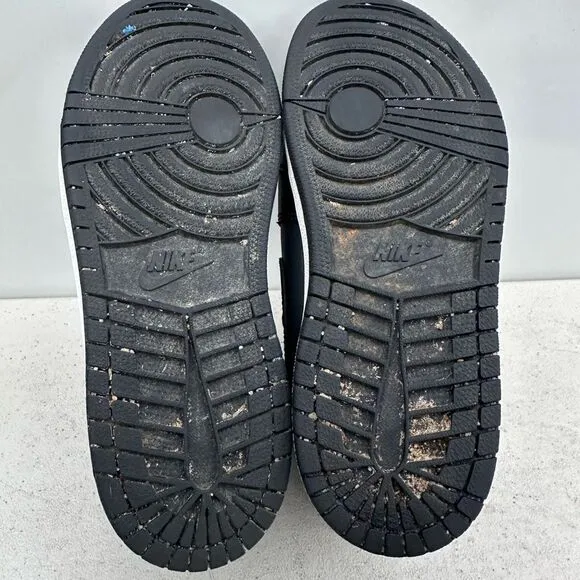 Jordan 1 Retro High Girls 1,5Y Blue Leather Shoes Nike Athletic Sneakers