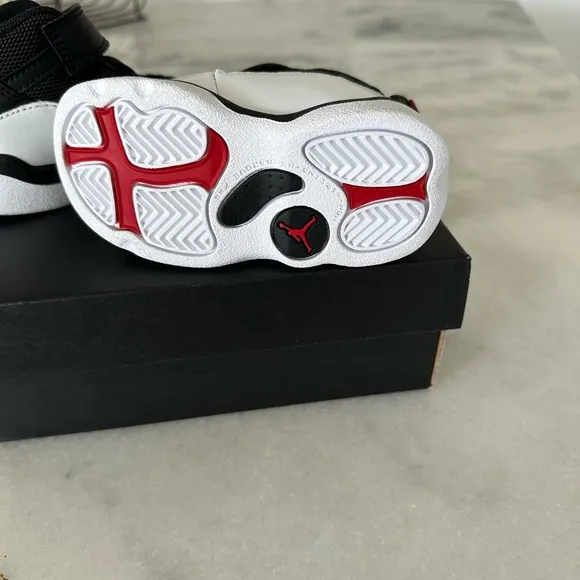 Jordan 6 Rings Black and Red Shoes 5C New with Box