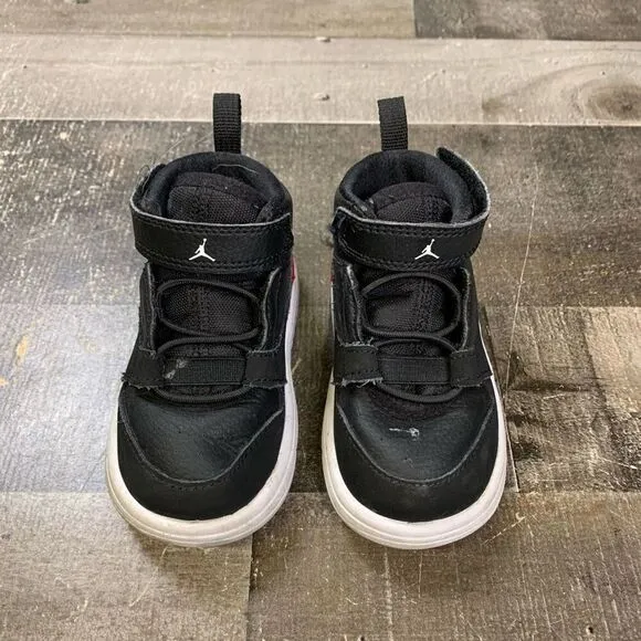 Jordan fadeaway toddler 6c shoes black red athletic sneakers