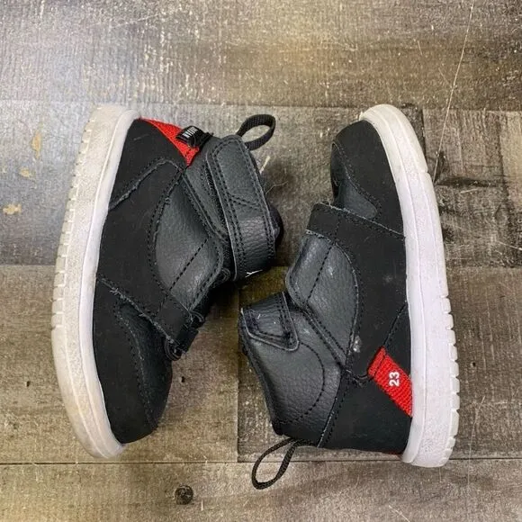 Jordan fadeaway toddler 6c shoes black red athletic sneakers