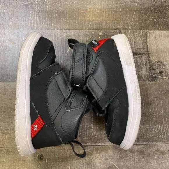 Jordan fadeaway toddler 6c shoes black red athletic sneakers