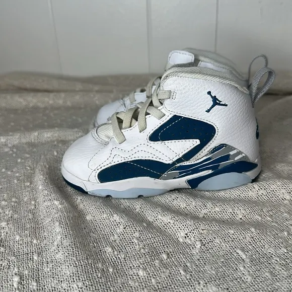 JORDAN  Jumpman MVP Toddler Basketball Shoes Sneakers White Blue 8C 8