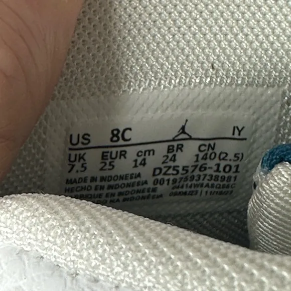 JORDAN  Jumpman MVP Toddler Basketball Shoes Sneakers White Blue 8C 8