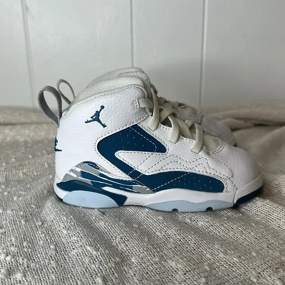 JORDAN  Jumpman MVP Toddler Basketball Shoes Sneakers White Blue 8C 8