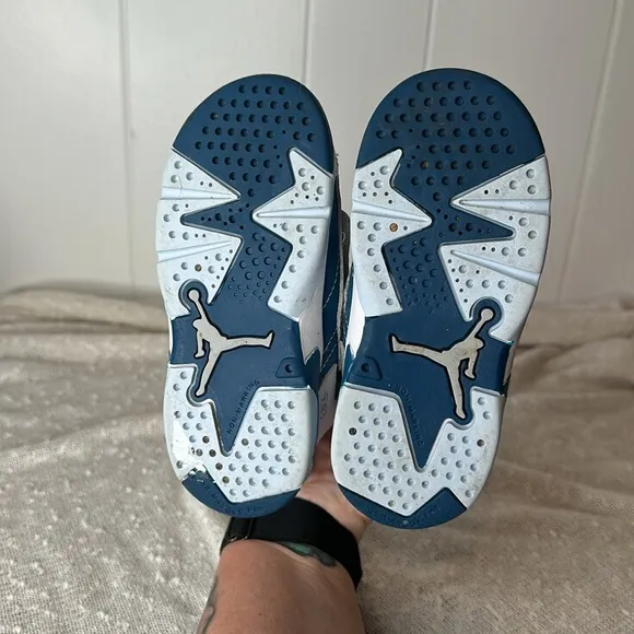 JORDAN  Jumpman MVP Toddler Basketball Shoes Sneakers White Blue 8C 8