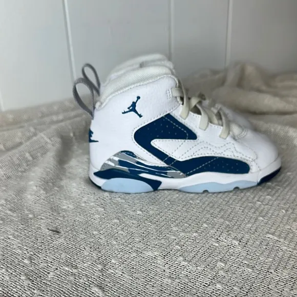 JORDAN  Jumpman MVP Toddler Basketball Shoes Sneakers White Blue 8C 8