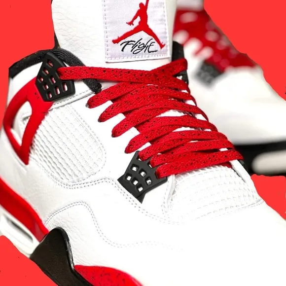 Jordan Men's White and Red Sneakers