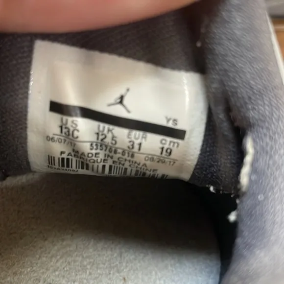 Jordan Spizike PS 'Grey Bronze' Sneakers/Shoes. Size 13c.