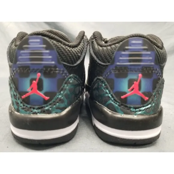 Jordan Toddlers 3 Retro (TD) Sneakers Lace Up Black Green Size 3 NEW IN BOX