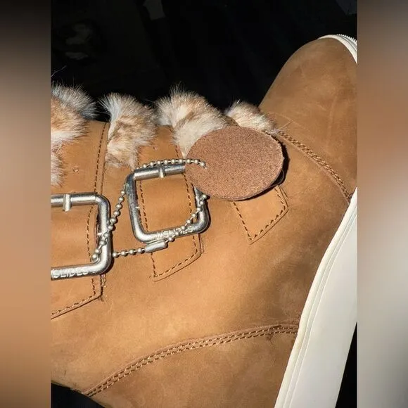 J/SLIDES Women's Spat Waterproof Boots In Tan
