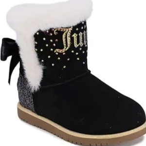Juicy Couture Claremont Cozy Faux Fur Glitter Winter Boots (big girls size 5)
