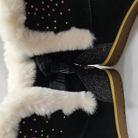 Juicy Couture Claremont Cozy Faux Fur Glitter Winter Boots (big girls size 5)