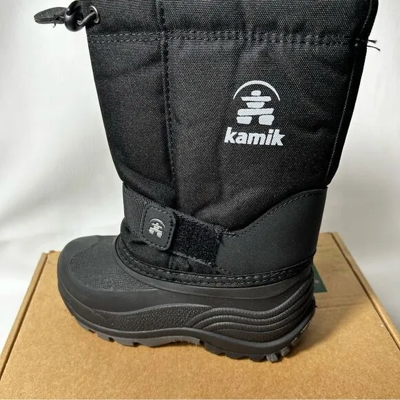 Kamik - Boy's Rocket Wide Black Boot - Size 12 Little Kid W