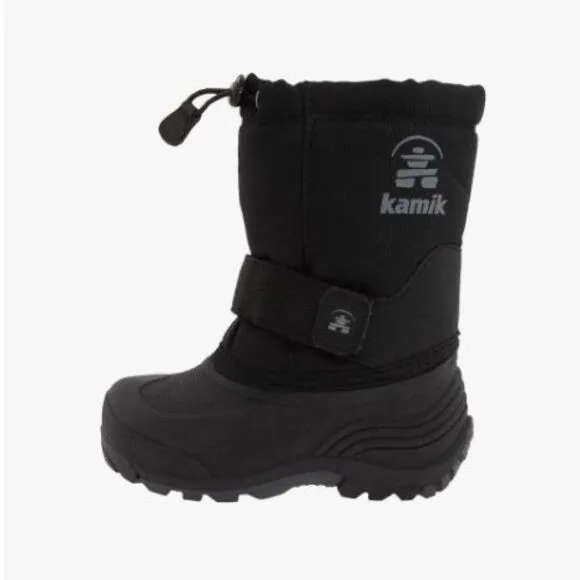 Kamik - Boy's Rocket Wide Black Boot - Size 12 Little Kid W