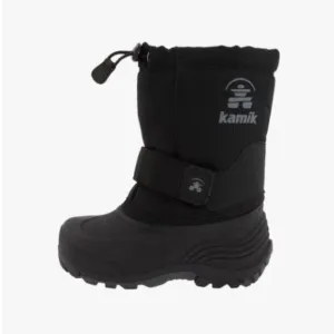 Kamik - Boy's Rocket Wide Black Boot - Size 12 Little Kid W