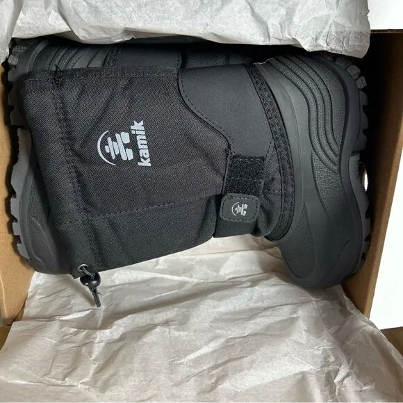Kamik - Boy's Rocket Wide Black Boot - Size 12 Little Kid W