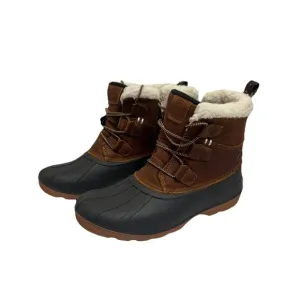 Kamik Simona Mid Winter Boot Womens Sz 6 Waterproof Classic Dark Brown Leather