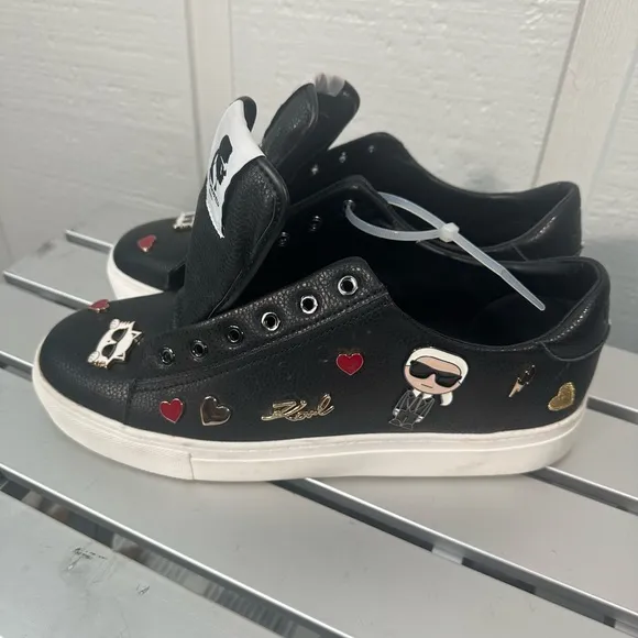 Karl Lagerfeld Paris Women's Cate Embellished Sneakers Women's Shoes Size 11 EUC