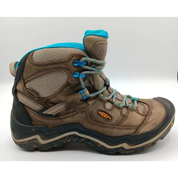 Keen Boots Wn 9.5 Brown Durand Mid Height Waterproof Outdoors Hiking Nature USA