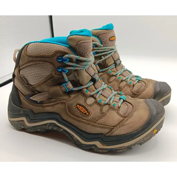 Keen Boots Wn 9.5 Brown Durand Mid Height Waterproof Outdoors Hiking Nature USA