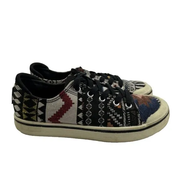 Keen Elsa IV Shoes 7 Aztec Southwest Bohemian Canvas Lace Up Womens