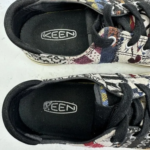Keen Elsa IV Shoes 7 Aztec Southwest Bohemian Canvas Lace Up Womens