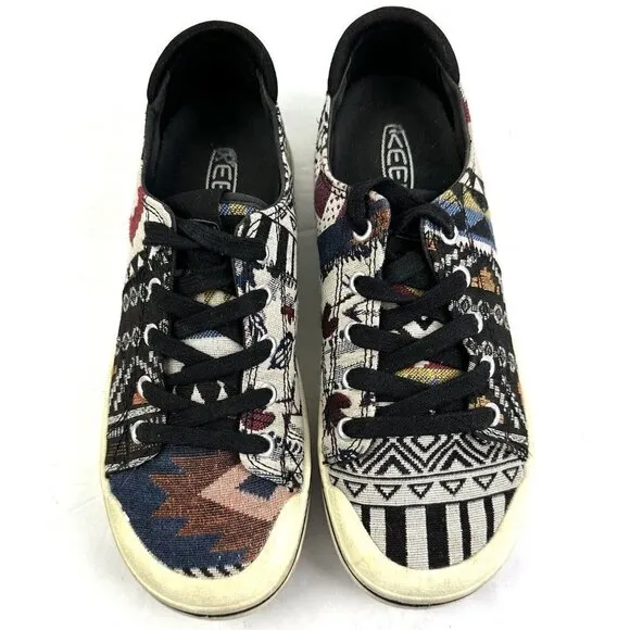 Keen Elsa IV Shoes 7 Aztec Southwest Bohemian Canvas Lace Up Womens
