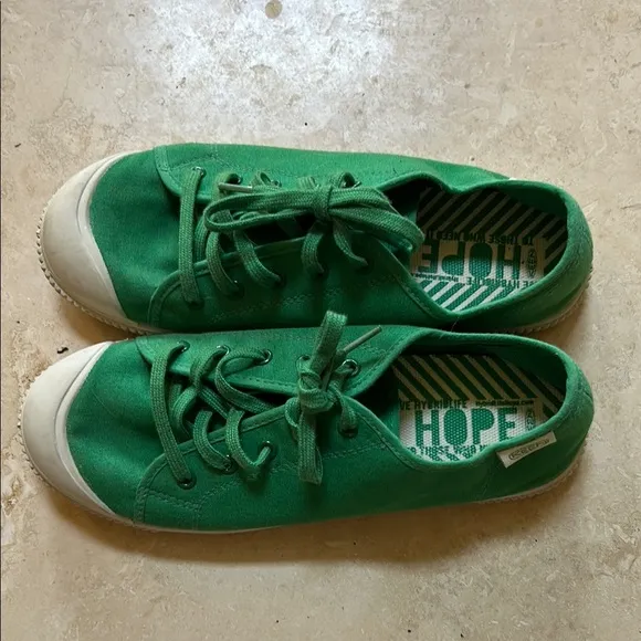 Keen Green Canvas Lace-Up Shoes