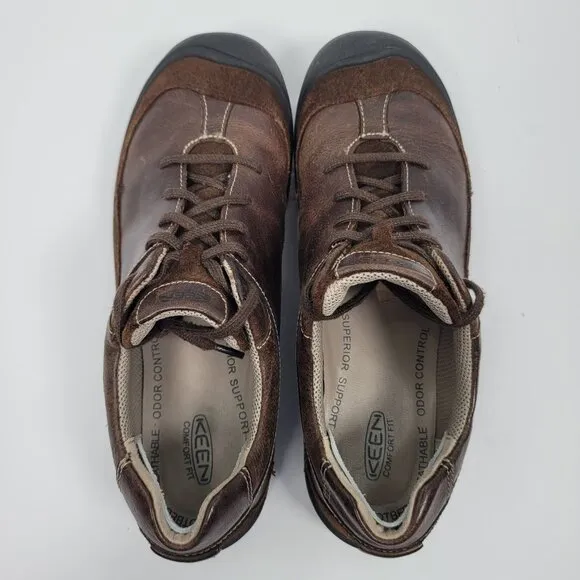 Keen Lace Up Comfort Men's Brown Leather Suede Shoes US Size 10