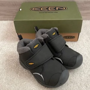 KEEN NWT toddler boy size 8 Kootenay III insulated waterproof black boots.