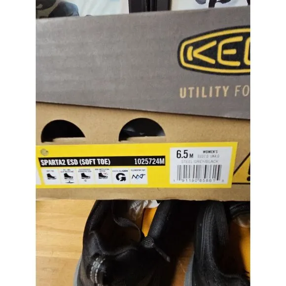 KEEN Utility Women's Sparta 2 Low Height‎ Soft Toe Steel Grey/Black, 6.5