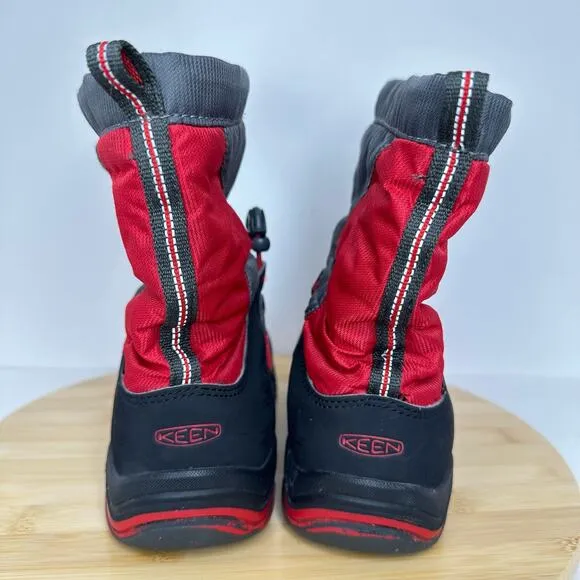 Keen Winterport II Waterproof Boots Red Black Gray Big Kids Size 3