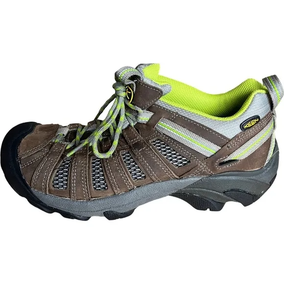 KEEN Womens Voyageur Hiking Shoes Brown 1010141 Lace up Low Top Size 9.5