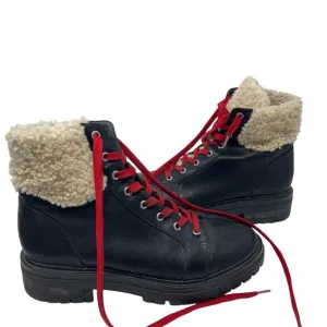 Kenneth Cole Women's Rhode Faux-Fur Waterproof Combat Boots 9.5