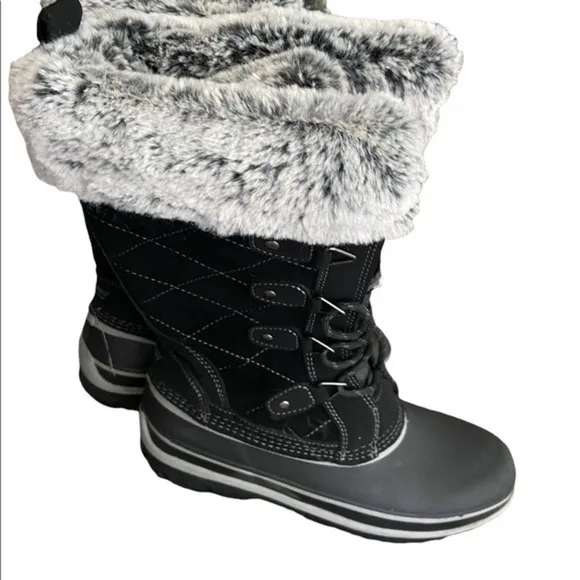 Khombu Winter Boots, warm lace up boots as 9