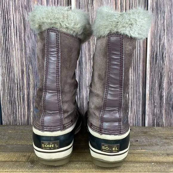 Kids Sorel Joan Of Arctic Purple Suede Snow Boots- Size 1