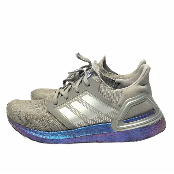 Kids Youth Adidas UltraBoost 20 5 Dash Grey Iridescent NASA Running Shoes