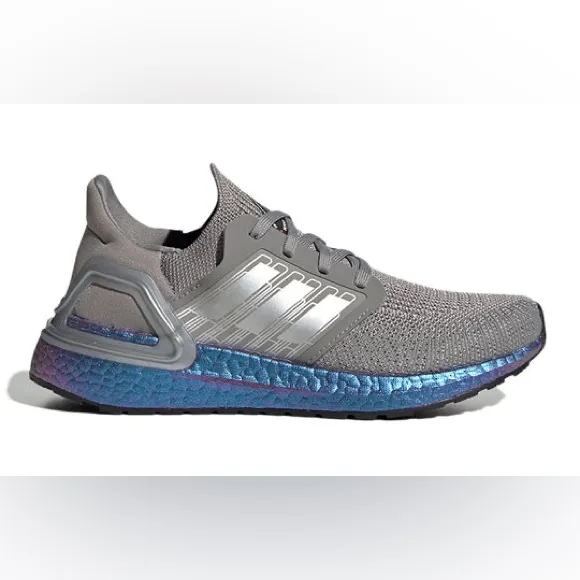 Kids Youth Adidas UltraBoost 20 5 Dash Grey Iridescent NASA Running Shoes