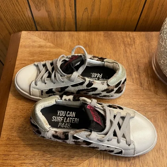 Kids&quot; Shoes P448 You Can Surf Later Leopard Sneakers