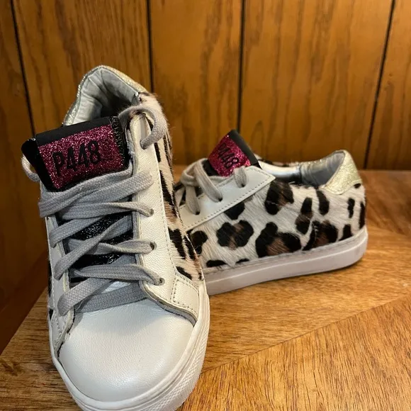 Kids&quot; Shoes P448 You Can Surf Later Leopard Sneakers
