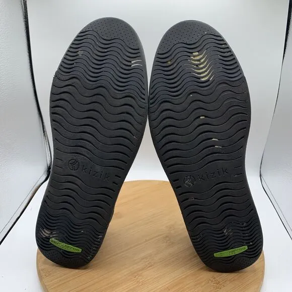 Kizik Prague Mens Size 14 Shoes Black Canvas Handsfree Low Top Sneakers