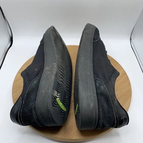 Kizik Prague Mens Size 14 Shoes Black Canvas Handsfree Low Top Sneakers